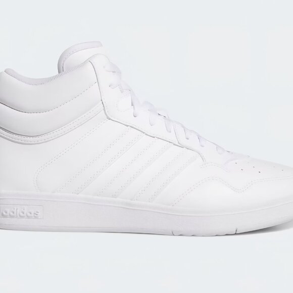 NWB- Adidas "HOOPS 4.0" MID SHOES- Cloud White on White- Men, Size:11 - Picture 5 of 12